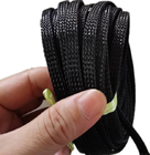 6 mm kabelbescherming PET uitbreidbare gevlochten hoes zwarte kleur vlamvertragend