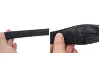 Flexibele Vuurvaste Zwarte Kleur Elektro Gevlechte Sleeving voor Kabeluitrusting