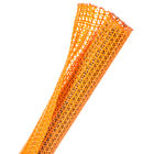 Het oranje HUISDIER Zelf Verpakken Gespleten Gevlechte Sleeving voor de Bescherming van Draaduitrustingen