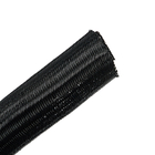 Zwarte zelfsluitende PET-gevlochten hoes Split Wrap gevlochten kabelmof