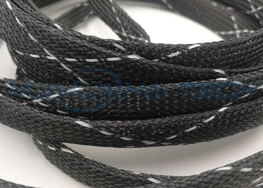 kopen Witte Zwarte Gemengde Kabel Beheer Gevlechte Sleeving voor Flexibele Kabeluitrusting online vervaardiging