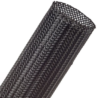 kopen Zwarte UL VW-1 Uitzetbare Nylon Gevlechte Sleeving 3100mm Bestand Schuring online vervaardiging