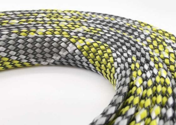 HUISDIERENpp Garen Bedradingsuitrusting Elektro Gevlechte Sleeving 80mm Gele Zwarte Kleur